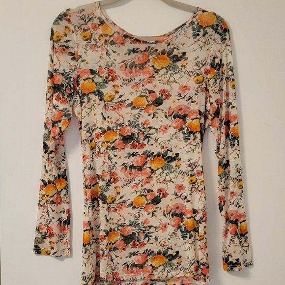 Potter's Pot floral sheer thin blouse size: M - Picture 4 of 5